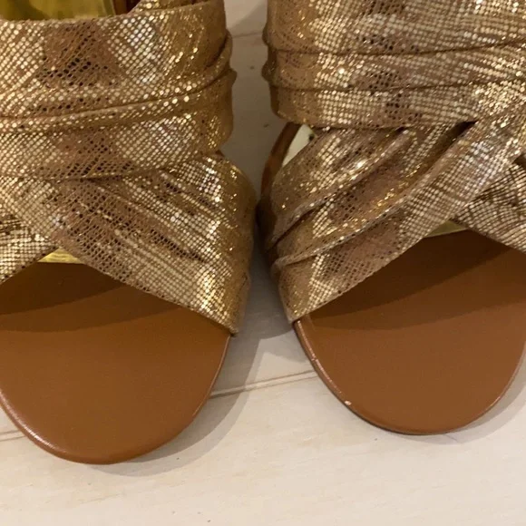 BCBGirls Metallic Gold Sandal - Picture 3 of 7